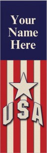 USA Star Personalize Light Pole Banner