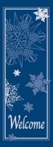 Winter Snowflakes Blue Welcome Banner