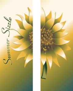 Summer Sizzle Gold Giant Sunflower Double Banner