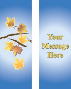 Designer Autumn Leaves Personalized Double Banner
