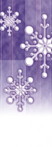 Designer Falling Snowflakes on Purple Banner