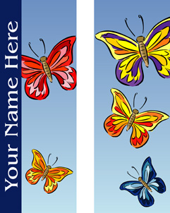 Summer Butterflies Personalized Double Banner