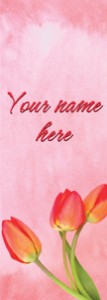 Soft Pink Watercolor Tulips Banner