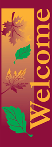 Autumn Falling Leaves Welcome Banner