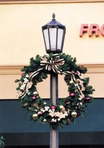 Large Decorated Wreaths for Lampposts