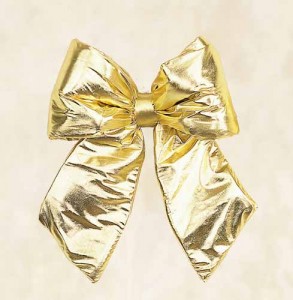 Gold Lame Bows Commercial Decorations