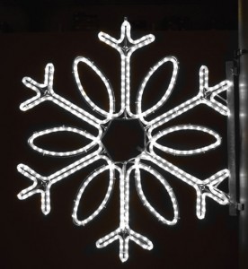 LED Snowflake Light Pole Decoration