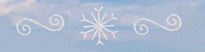White Snowflake and Scroll Skyline Decortaions