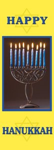 Happy Hanukkah Menorah Banner