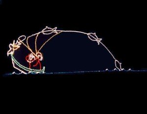 Skating Polar Bears Winter Holiday Light Show